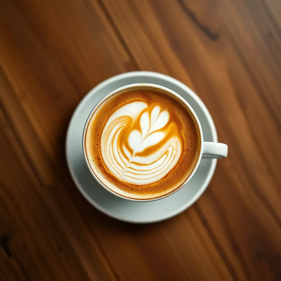 Cappuccino visto desde arriba